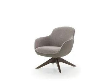 LEA - Upholstered swivel armchair by Pacini & Cappellini - view 2